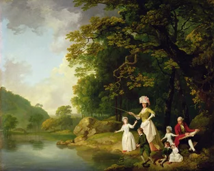 George und Mary Browne mit ihren fünf älteren Kindern, ca. 1773-74